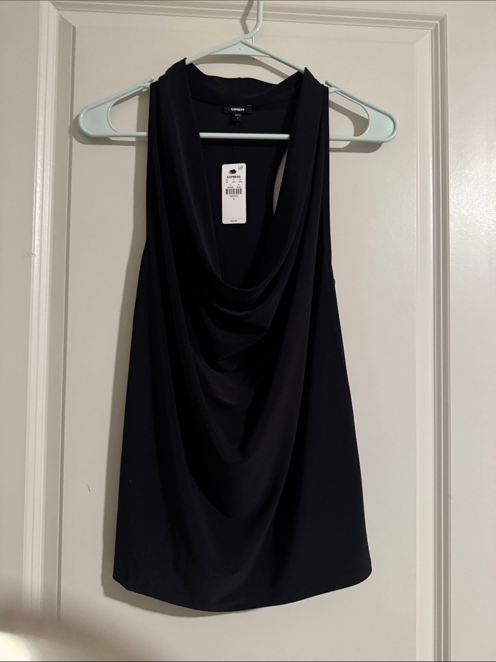 Express Black Cowl Neck Tank Top
